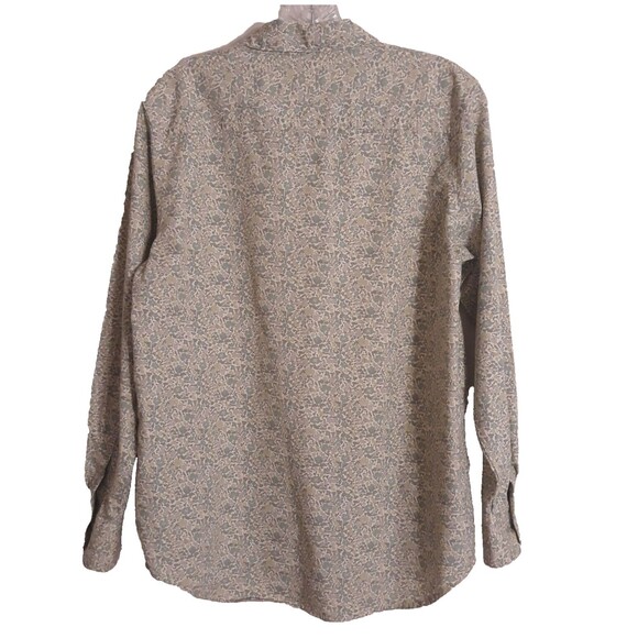 GAP  Shirt Women Small Green White Floral Print Long Sleeve Button Down - Picture 2 of 11